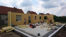 Průběh stavby dřevostavby Jedovnice