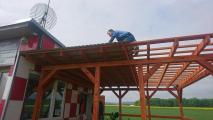 Průběh stavby dřevostavby pergola