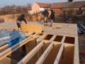 Průběh stavby dřevostavby Hrubčice