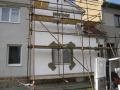 Průběh stavby dřevostavby fasada Vrahovice